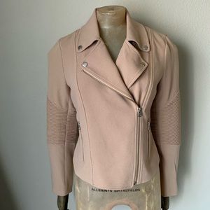 Blush Moto jacket by Aritzia